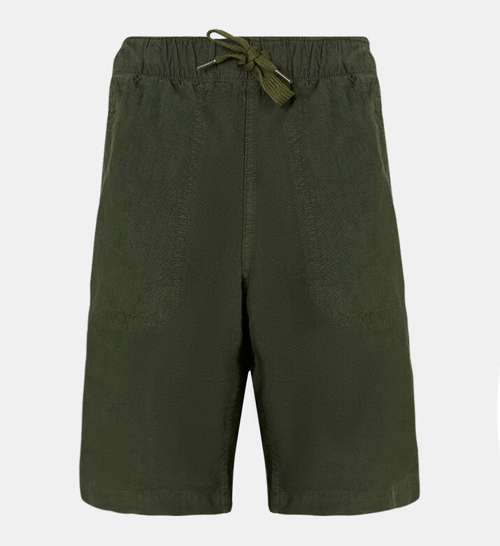 Pixel Woven Linen Bermuda Shorts
