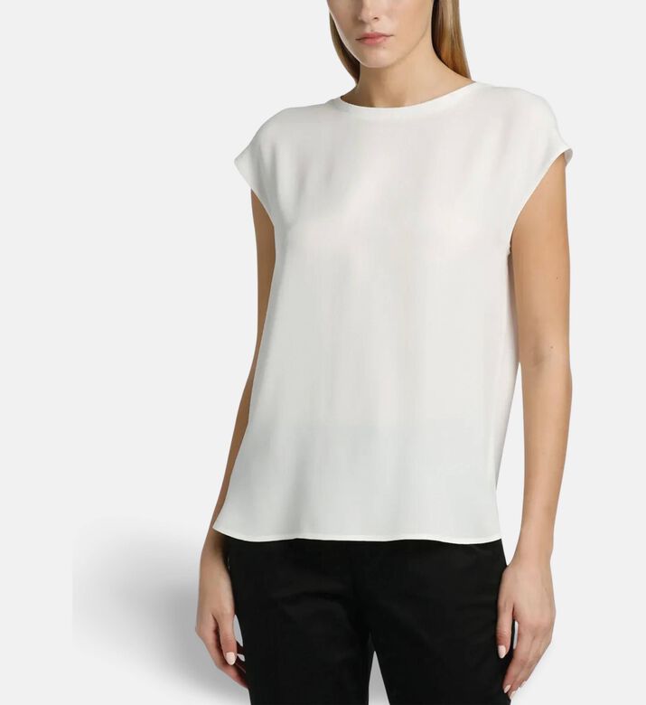 Luisa Spagnoli Battisero Cap-style Shoulders Top, Model View