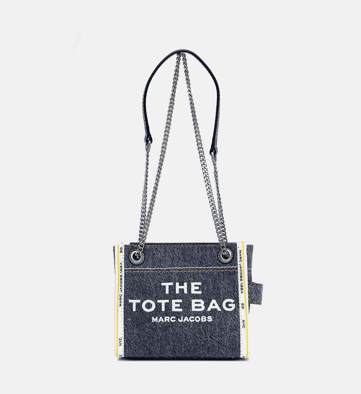 The Denim Chain Crossbody Tote Bag