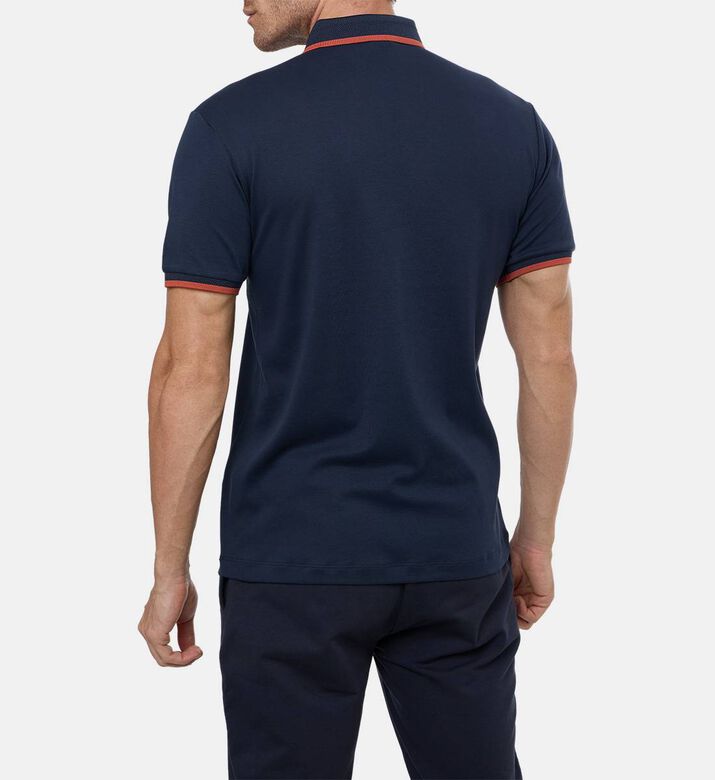 Hackett London Striped Short-sleeve Polo Shirt, Navy, Xl, Model View