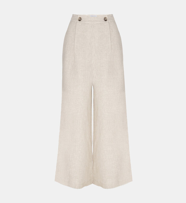 Linen Side Button Pants