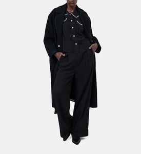 Edward Achour Paris Peal-embellishment Sheer Sleeve Top, Model View