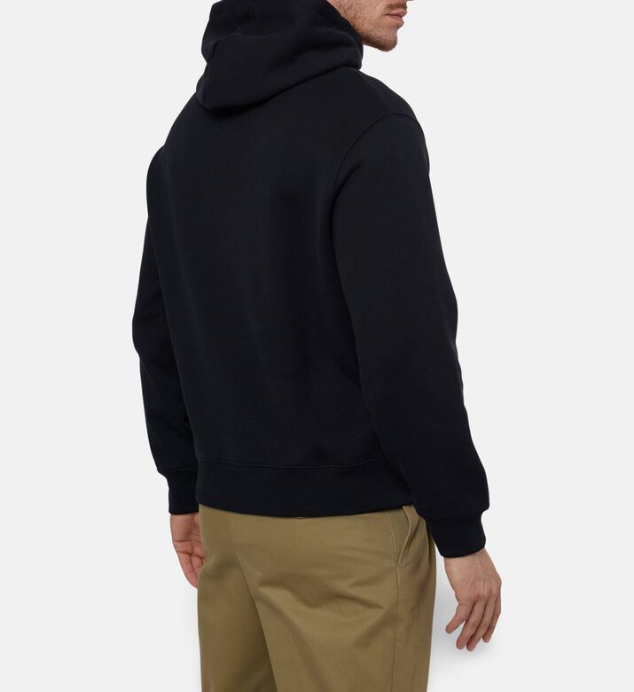 Maison Kitsune Minimalist Logo-detail Drawstring Hoodie, Model View