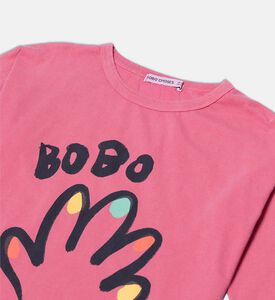Bobo Choses Logo-detail Colorful Hand-print Long-sleeve T-shirt, Packshot View