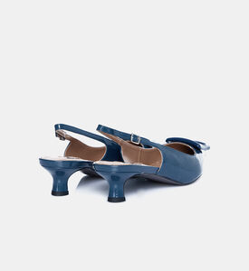 Patent Leather Low Heel Slingback Sandals