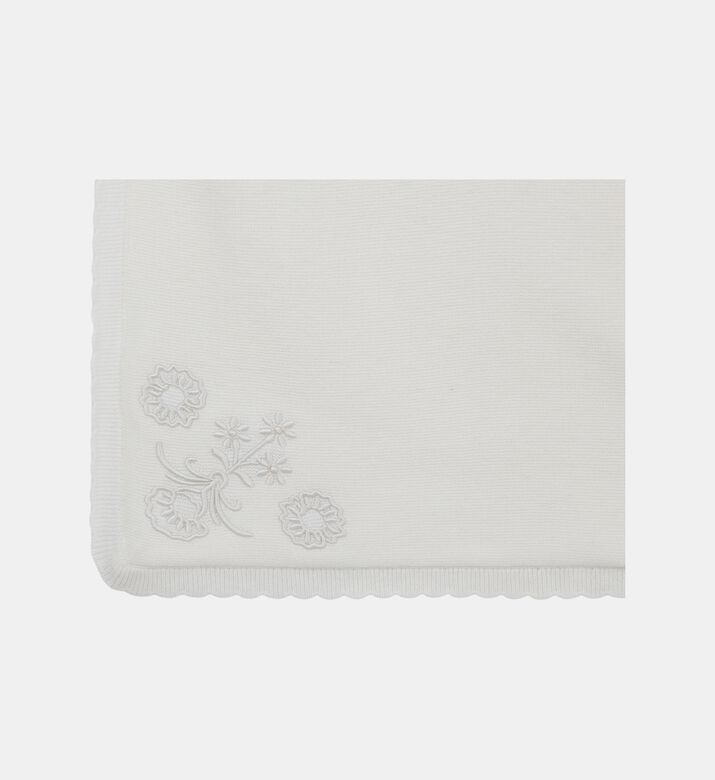 Floral-embroidery Blanket