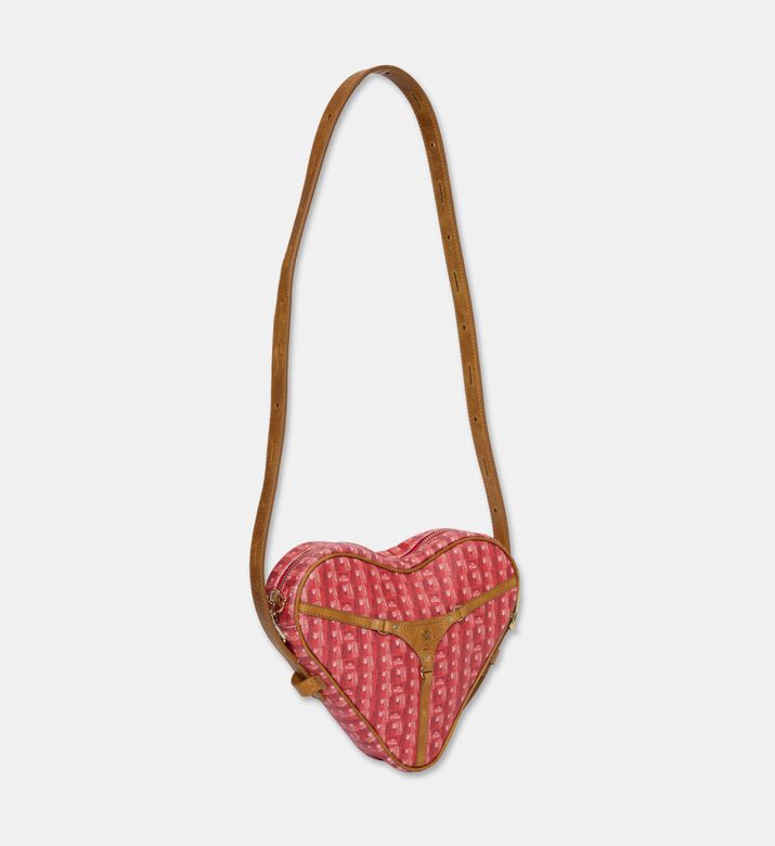 Manc Regina Monogram Heart-shaped Bag, Red, Packshot View
