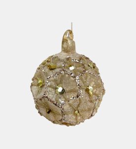 Sugared Gold Glass Comb Ball Sugared Gold Glass Comb Ball