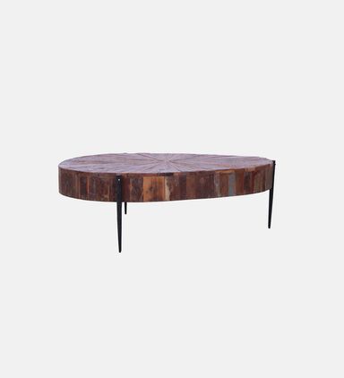 Sunburst Iron Coffee Table 124 X 81 X 41 Cm