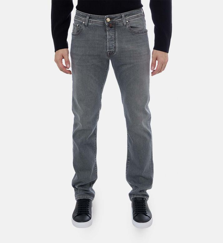 Faded Straight-leg Jeans