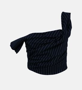Twist-shoulder Wool Corset Top