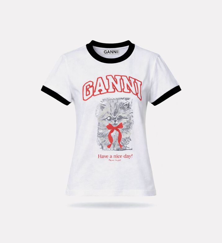 Ganni Logo-print Short-sleeve T-shirt, Packshot View