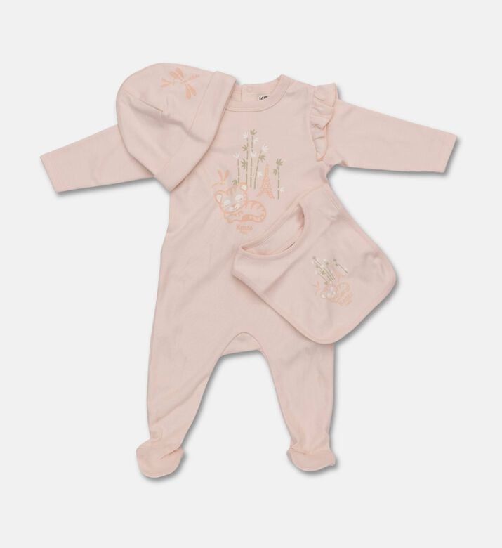 Kenzo Flutter-sleeve Pajama Beanie Bib Gift Box, Packshot View