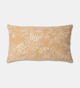 Home Deco and More Lodi Handloom Cotton Throw Filled And Vaccumed Cushion, Yellow, Packshot View