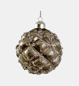 Shishi Glass Cone Ball Glitter, Grey, 8-cm, Packshot View