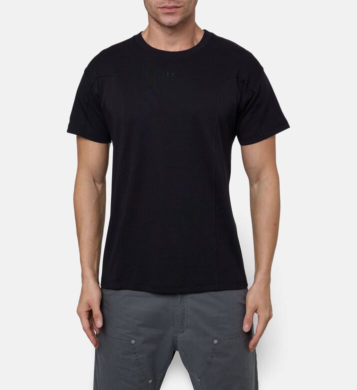 Diesel Logo-embroidery Short-sleeve T-shirt, Black, S, Model View
