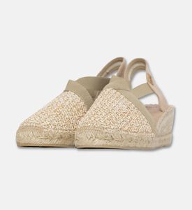 Toni Pons Terra-ra Textile Raffia Mid-wedge Closed-toe Espadrille, Beige, Eu-42, Packshot View