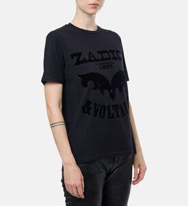 Zadig et Voltaire Logo-embroidery Short-sleeve T-shirt, Model View