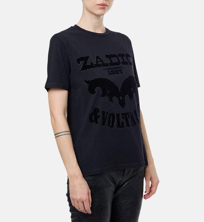 Zadig et Voltaire Logo-embroidery Short-sleeve T-shirt, Model View