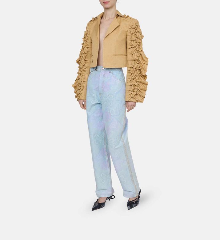 Adva Ruffled Cropped Jacket