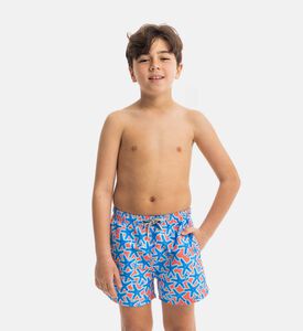 شورت سباحة قصير بطبعة نجوم بحر بلون مرجاني