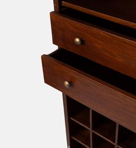 Arch Mango Wood Bar Cabinet