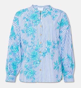 Weill Striped Floral Cotton Shirt, Packshot View