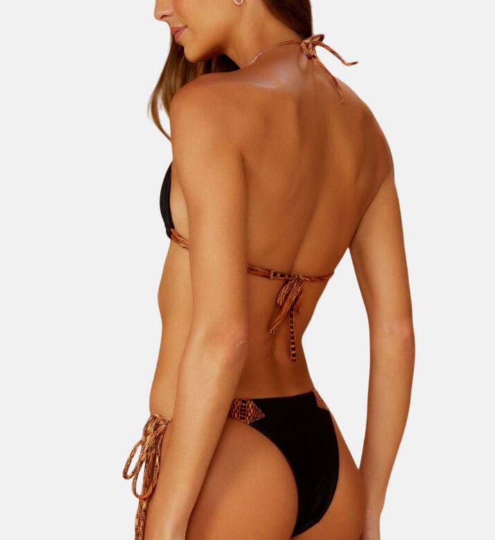 Blueman Biqueira Side Graphic-print Bikini Bottom, Model View