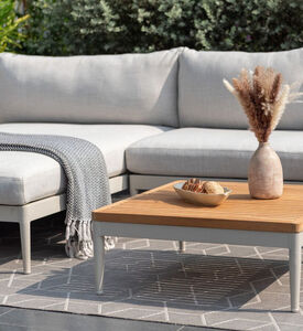 Lifestyle Garden Topaz Teak Wood Corner Lounge, Packshot View