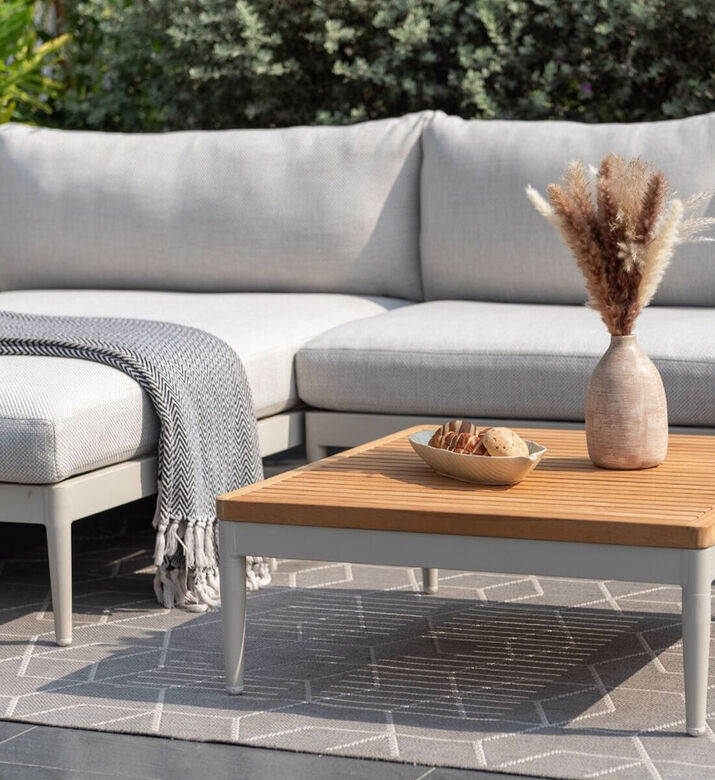 Lifestyle Garden Topaz Teak Wood Corner Lounge, Packshot View
