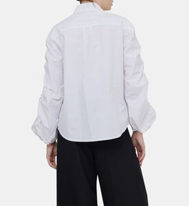 Popeline Shirt With Ruffled Sleeves Popeline Shirt With Ruffled Sleeves