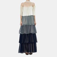 Off-shoulder Layered Dress