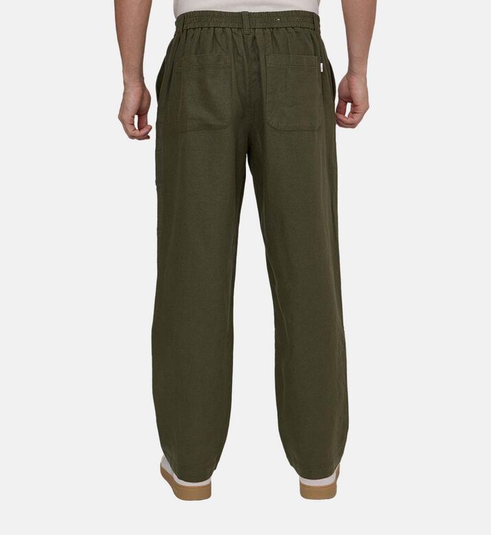 بنطال بينو واسع كتان