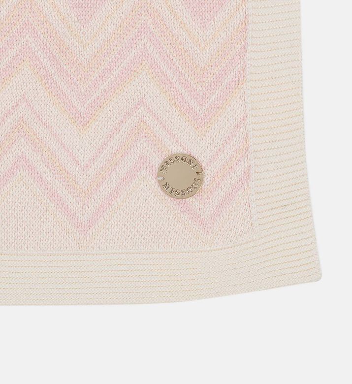 Cotton Chevron Knit Blanket