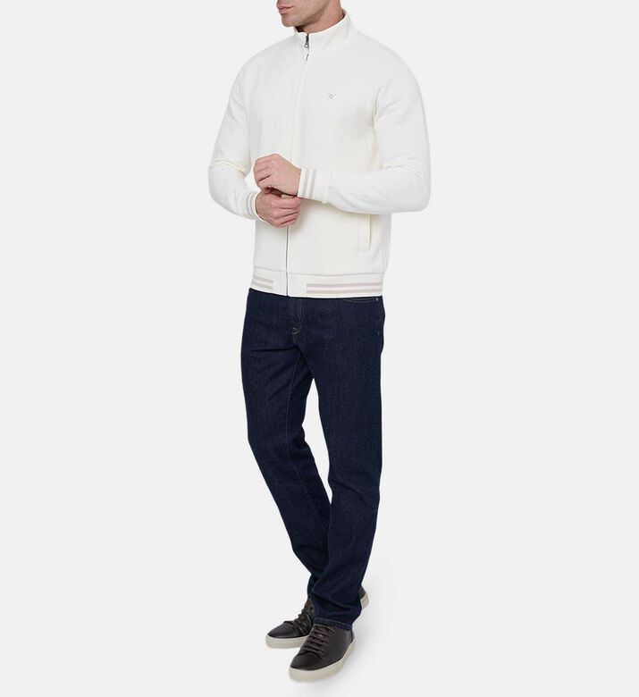 Embroidered Zip-up Sweatshirt