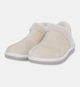Salvi Wrap-around Plush Trim Faux-fur Loafers, Beige, Eu-40, Packshot View