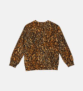 سويت شيرت من القطن بشعار الفهد