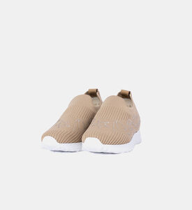 Baldinini Knit Rhinestone-embellished Slip-ons Sneakers, Light-brown, Eu-41, Packshot View