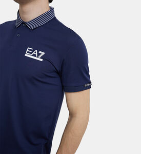 قميص بولو بياقة مخططة