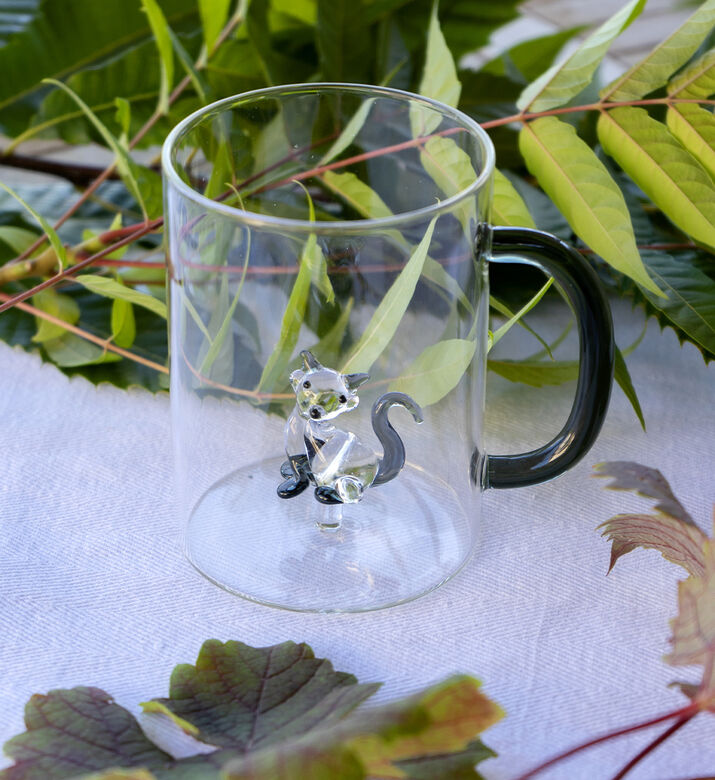Cat Decor Borosilicate Glass Mug Cat Decor Borosilicate Glass Mug