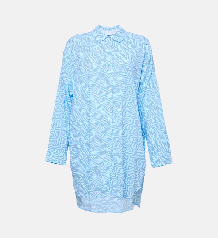 Side Vents Chest Pocket Sleepshirt