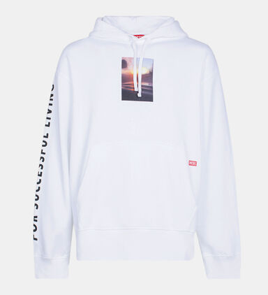 Cotton Graphic-print Hooded Sweater