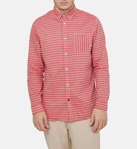 Striped Sleeve-adjustment Shirt