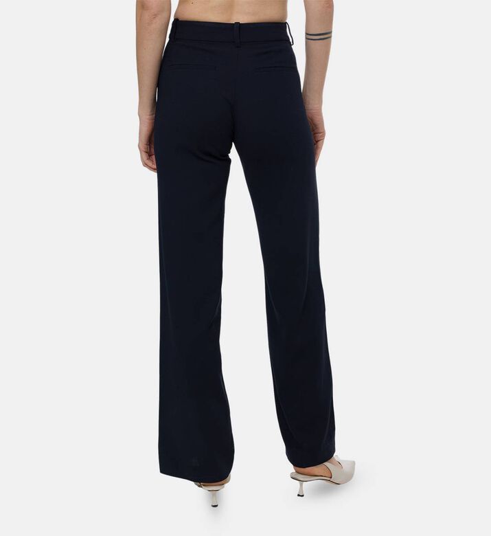 Ba and Sh Nistachio High-waisted Wide-leg Trousers, Dark-blue, 40, Model View