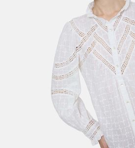 Brona Button-down Embroidered Blouse
