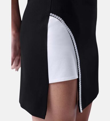 Crystal Crepe Cotton Mini Skirt