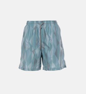 شورت نايلون بطبعة هندسية