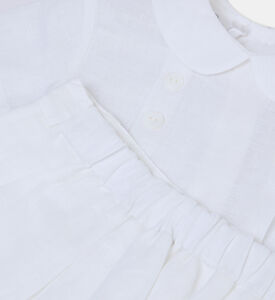 Linen Collared Top Shorts 2-piece Set Linen Collared Top Shorts 2-piece Set