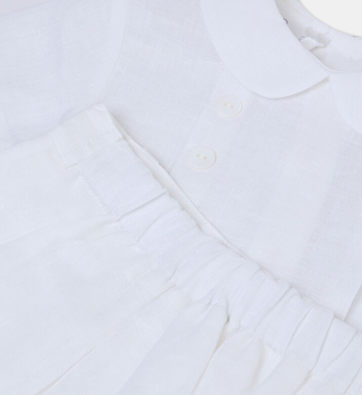 Linen Collared Top Shorts 2-piece Set Linen Collared Top Shorts 2-piece Set