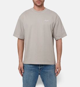 Axel Arigato Contrasting Cursive Logo T-shirt, Model View